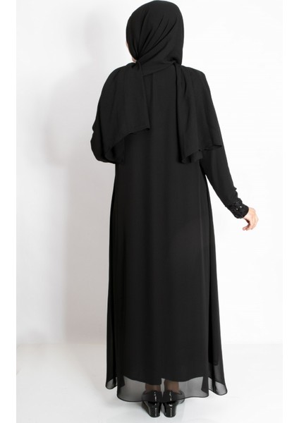 Pul Payet Detaylı Abiye Siyah MDA2218 indirimleri