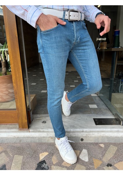 Taşlamalı Slim Fit Kot Pantolon fırsatları