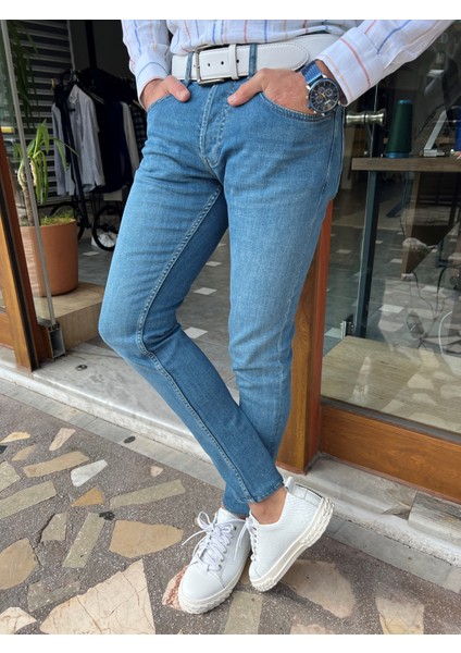 Taşlamalı Slim Fit Kot Pantolon indirimleri