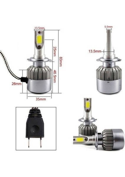 H11 LED Xenon Ampul LED Zenon Şimşek Etkili 1080 Lümen