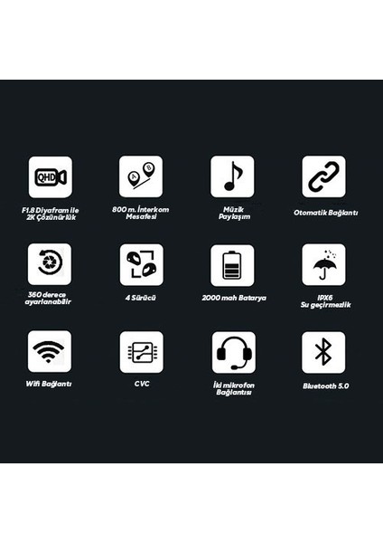 S11 Kameralı Bluetooth ve Intercom