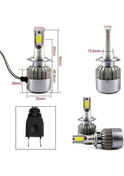 9006 LED Xenon Ampul LED Zenon Şimşek Etkili 1080 Lümen