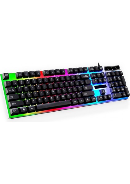 Life Teknoloji C-59 Gökkuşağı Nefes Efektli Aydınlatma Gaming Oyuncu Klavye Q Tr