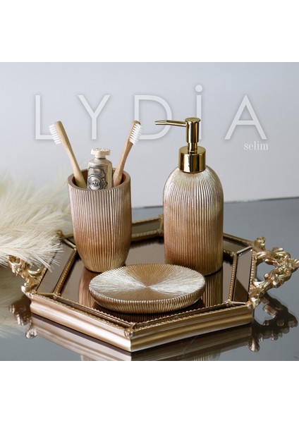 Lydia 3'lü Banyo Seti Vizon
