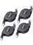 4x Geri Çekilebilir Ethernet Ağı Lan Kablo Tel (Geri Çekilebilir CAT5E, Cat6 Kordon) 1
