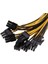Charmant 2x 8 Adet Pcı-E 6pin Ila 6 + 2pin Güç Splitter Kablo Grafik Video Kartı Kablosu 5