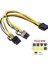 8pin Ila Çift 6 + 2pin Grafik Kartı 11.8 Inç Uzatma Güç Kaynağı Kablosu Pcıe 6 Parça 2