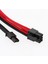 Charmant 2 Adet Pcı-E 8-Pin Ila 6 + 2pin Güç Uzatma Kablosu 30 cm Kollu Siyah ve Kırmızı 2