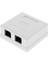 4x Premium Rj-45 Ethernet Yüzey Montaj Kutusu Cat6 8P8C 2 Port Keystone 4