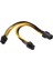 3 Adet 6-Pin Mini 2x 6-Pin Pcı-E Pcıe Güç Kablosu Video Kartı Uzatma Kablosu(Yurt Dışından) 3