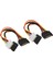 2pack 15PIN Sata Erkek 4pin / 15PIN Kadın Güç Y Kablosu Ide Sabit Disk Için 1