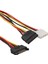 2pack 15PIN Sata Erkek 4pin / 15PIN Kadın Güç Y Kablosu Ide Sabit Disk Için 4