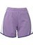 931441-2102 Normal Bel Regular Fit Düz Açık Mor Kadın Şort 4