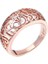 Çiçek Desenli Yüzük 18 K Kırmızı Altın Kaplama Altın / Dore-9 (49MM) 1