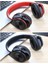 Spor Kulaklıklar Bluetooth Kablosuz Şarj Edilebilir Kulaklıklar Fm Tf Kırmızı + Siyah 5