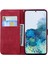 Samsung Galaxy S20 Artı Retro Çevirme Cüzdanı Kabartma Kelebek Kapak - Kırmızı 4