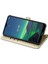 Kılıf Nokia 1.4 Çevirme Cüzdan Kabartmalı Kapak Etui Housse Kedi Köpek Deseni - Altın 5