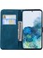 Kılıf Samsung Galaxy S20 Retro Çevir Cüzdan Kabartma Kelebek Kapak - Mavi 5