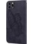 Iphone 11 Pro Retro Çevir Cüzdan Kabartma Kelebek Kapak - Siyah 5