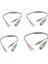 5 Li Set Güvenlik Kamerası Için Hazır Bnc + Power Jack Soket Kablo- 1