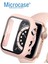 Apple Watch Uyumlu 7 45MM Ekran Korumalı Sert Slim Rubber Kılıf - Mat Pembe 2