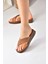 Taba Hakiki Deri Çapraz Bantlı Kadın Terlik M291049903 2