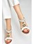 Beyaz Dolgu Topuklu Kadın Sandalet M258313609 2