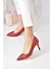 Bordo Rugan Baskı Kadın Ince Topuklu Stiletto L253970024 2