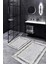 Şerit Detaylı Eskitme 2'li Halı Takımı (60X100/40X60) - WL1323 1