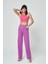 Diana Açık Mor Aplike Cep Detaylı Yüksek Bel Dad Straight Fit Fermuarlı Jean Pantolon C 4517-050 1