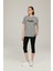Wm Drop V Floral Bf-B Gri Kadın T-Shirt 1