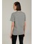 WM DROP V FLORAL BF-B GRI Kadın Kısa Kol T-Shirt 3