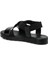 CS22053 2fx Siyah Kadın Düz Sandalet 3