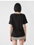 Kadın Oversize Bisiklet Yaka Kısa Kollu Tişört 4