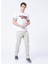 Bisiklet Yaka Slim Fit Baskılı Beyaz Erkek T-Shirt - 222 LCM 242026 Hardy 3