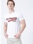 Bisiklet Yaka Slim Fit Baskılı Beyaz Erkek T-Shirt - 222 LCM 242026 Hardy 4