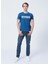 Bisiklet Yaka Slim Fit Baskılı Petrol Erkek T-Shirt - 222 Lcm 242029 Storing Petrol 5