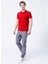 Slim Fit Pike Desenli KoyuKırmızı Erkek Polo T-Shirt - 223 LCM 242057 Twins 3