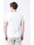 Bisiklet Yaka Slim Fit Baskılı Beyaz Erkek T-Shirt - 222 LCM 242021 Stylish 3