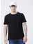 Bisiklet Yaka Slim Fit Düz Siyah Erkek T-Shirt - 222 Lcm 242042 Daniel 5