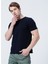 Bisiklet Yaka Slim Fit Düz Lacivert Erkek T-Shirt - 222 Lcm 242055 Gael 4
