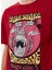 Bisiklet Yaka Oversized Baskılı Koyu Kırmızı Erkek T-Shirt - 222 Lcm 242033 Lowell 2
