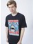 222 Lcm 242033 Lowell Bisiklet Yaka Oversized Baskılı Antrasit Erkek T-Shirt 1