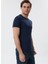 Bisiklet Yaka Slim Fit Baskılı Lacivert Erkek T-Shirt - 222 Lcm 242048 Rogers 4