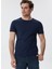 Bisiklet Yaka Slim Fit Baskılı Lacivert Erkek T-Shirt - 222 Lcm 242048 Rogers 5