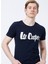 Bisiklet Yaka Slim Fit Baskılı Lacivert Erkek T-Shirt - 222 LCM 242065 London Logo 1