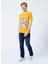 222 Lcm 242030 Kenway Bisiklet Yaka Slim Fit Baskılı Hardal Erkek T-Shirt 5