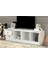 Kitaplikli Çekmeceli Tv Ünitesi Beyaz 130 cm TVT-1001-Ç 2