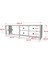 Dolapli Çekmeceli Tv Ünitesi Beyaz 130 cm TVT-1013-Ç 6