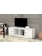 Dolapli Kitaplikli Tv Ünitesi Beyaz 130 cm TVT-1028-Ç 2